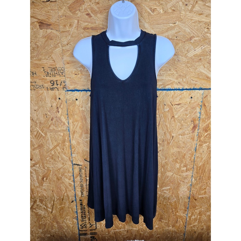 American Eagle Navy Blue Cutout Mock Neck Sleeveless Mini‎ Dress Small 1842-1173
